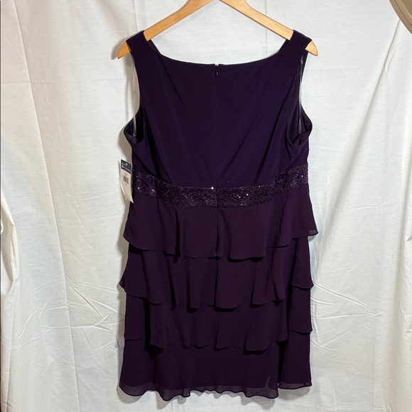 Chaps Deep Purple Layered Mini Dress - Picture 5 of 5